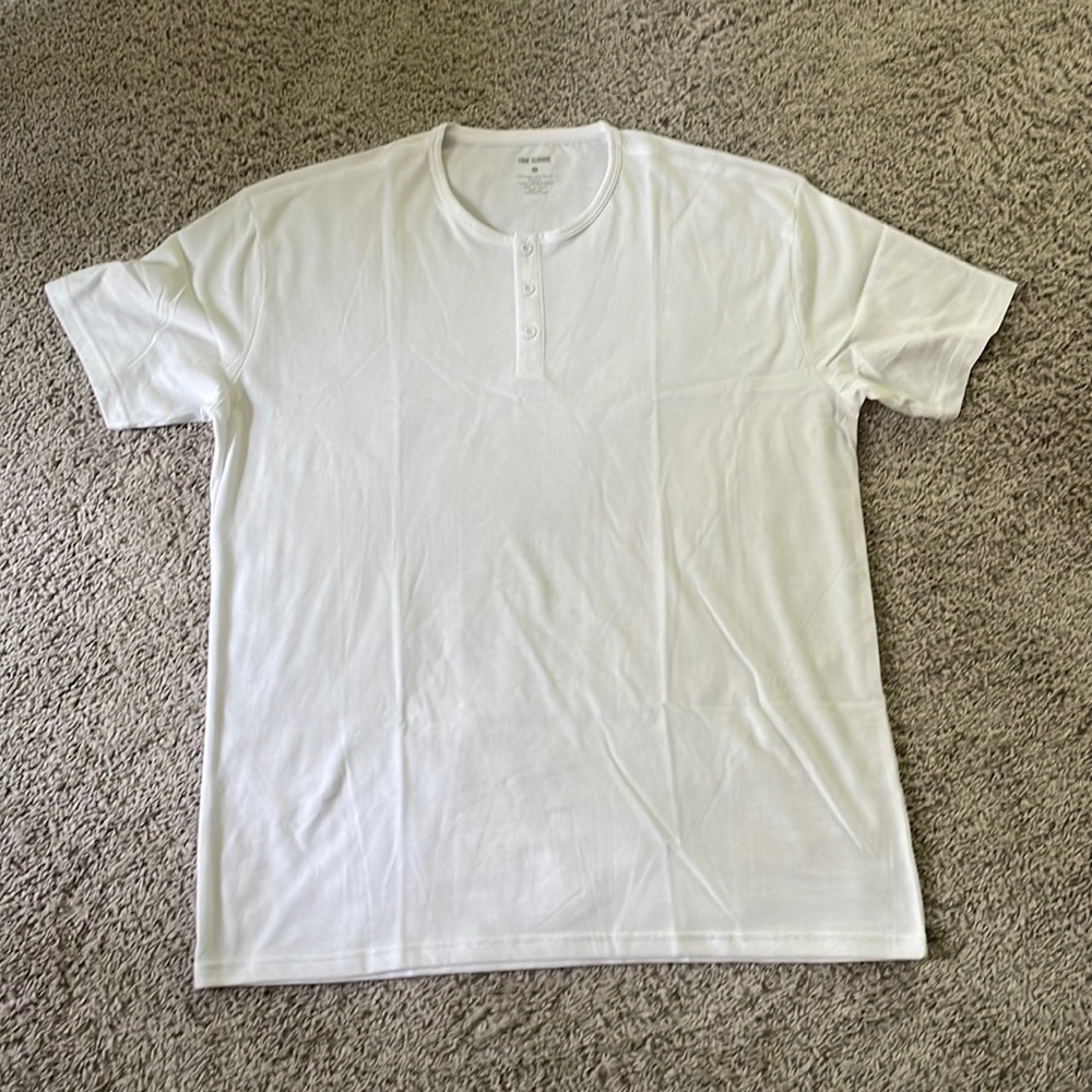 New XL True Classic White Henley